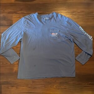 Vineyard Vines Men's Blue Long Sleeve Shirt